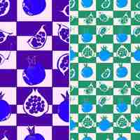 PSD a blue and green checkered table with a blue and green background