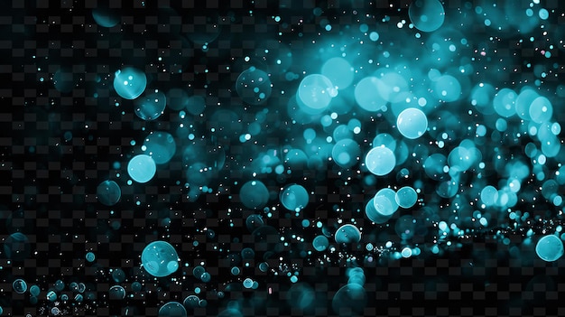 PSD blue and green circles on a black background