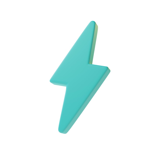 A blue and green lightning bolt icon with a white background.