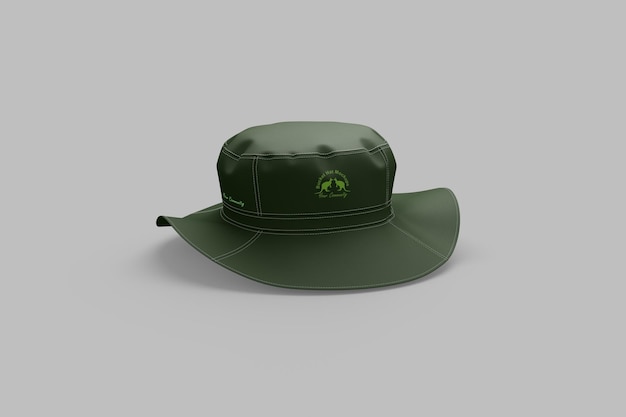 a blue hat with a red and white logo on it
