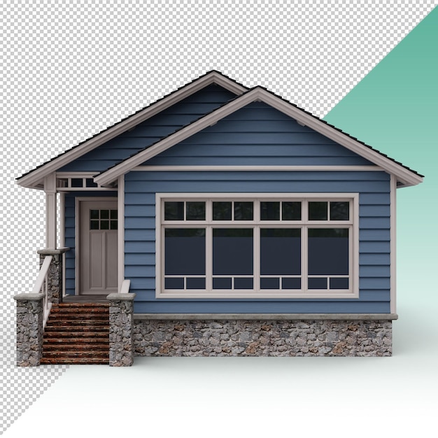 a blue house with a solar roof Classic Style Exterior House