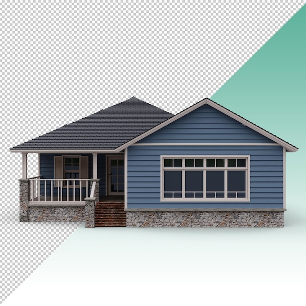 a blue house with a solar roof Classic Style Exterior House