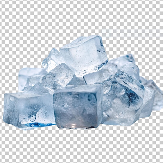 PSD blue ice cube transparent