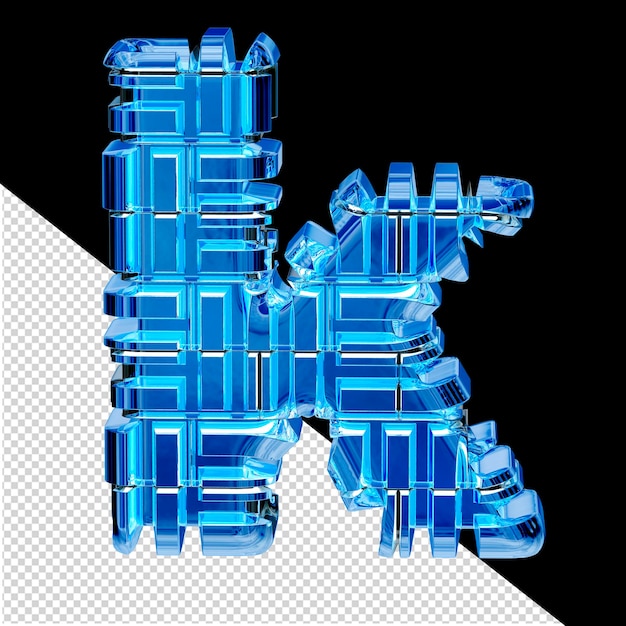 ブルーアイス トランスフォーメーション 3d シンボル 文字 k
