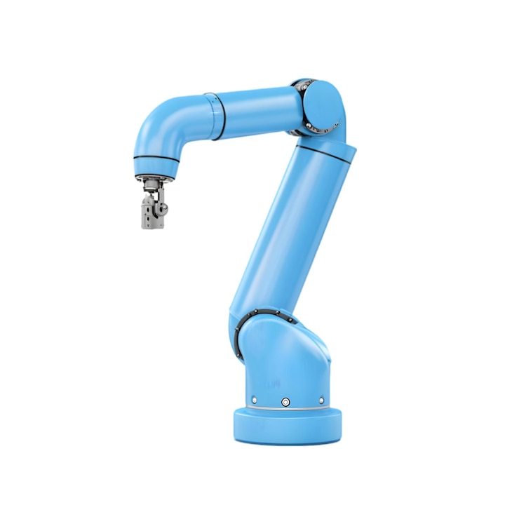 PSD blue industrial robotic arm with advanced precision automation and manufacturing equipment