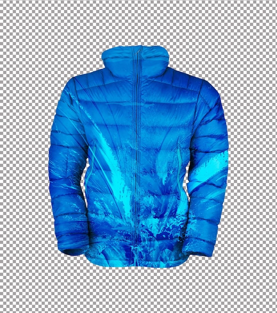 Blue jacket isolated on white background