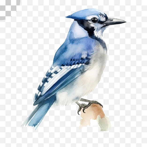 Blue jay drawing on a branch png - blue jay png download