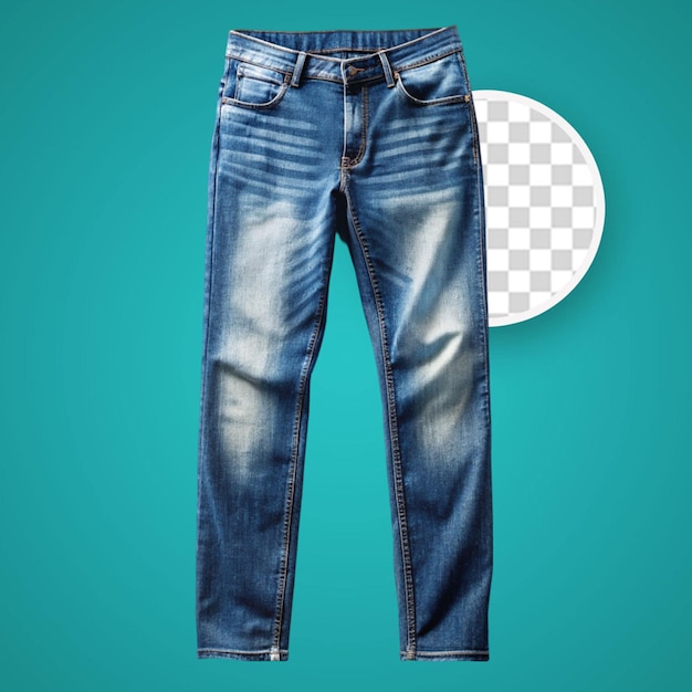 PSD jeans blu isolati su uno sfondo trasparente