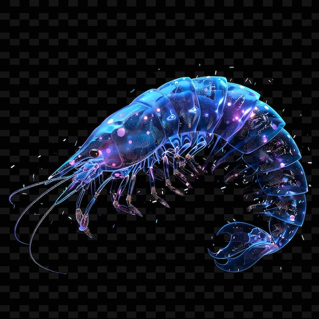 PSD una medusa blu con luci viola e blu