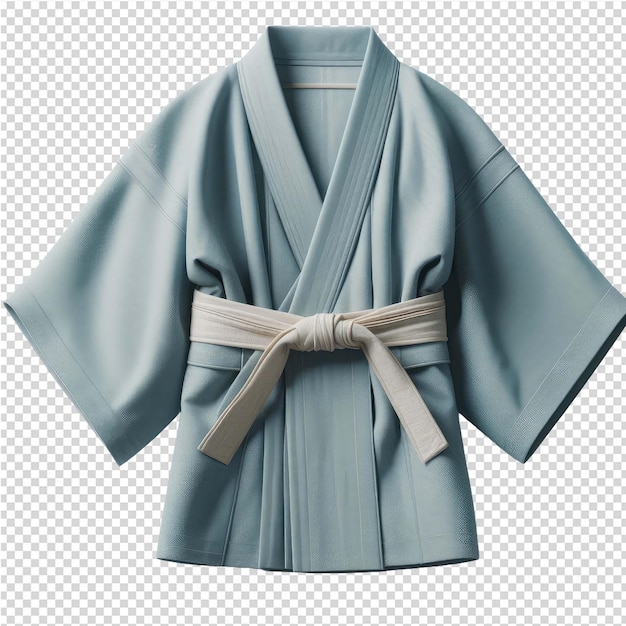 PSD a blue kimono with a ribbon around it is shown