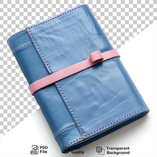 PSD a blue leather wallet isolated on transparent background