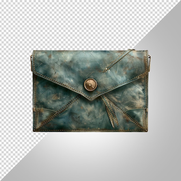 PSD a blue leather wallet