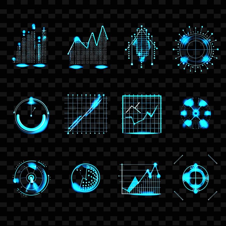 PSD a blue light on a black background with a blue symbol that says  financial services