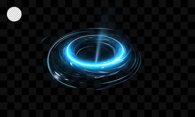 PSD blue light circles on a transparent background