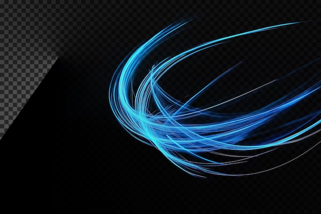 Blue light effect with sound waves transparent overlay effect