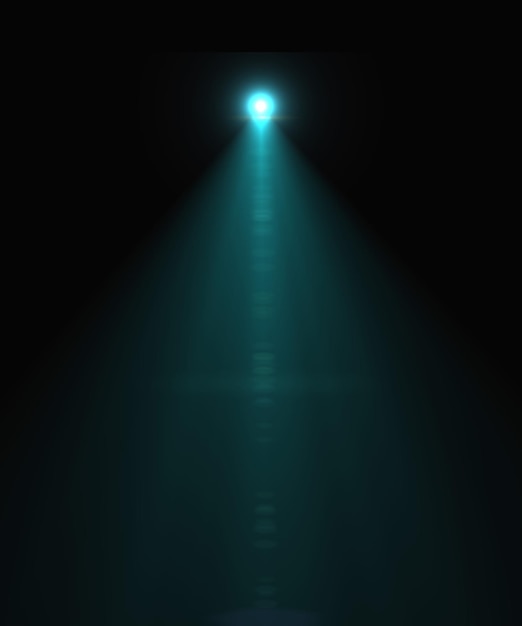 a blue light in the middle