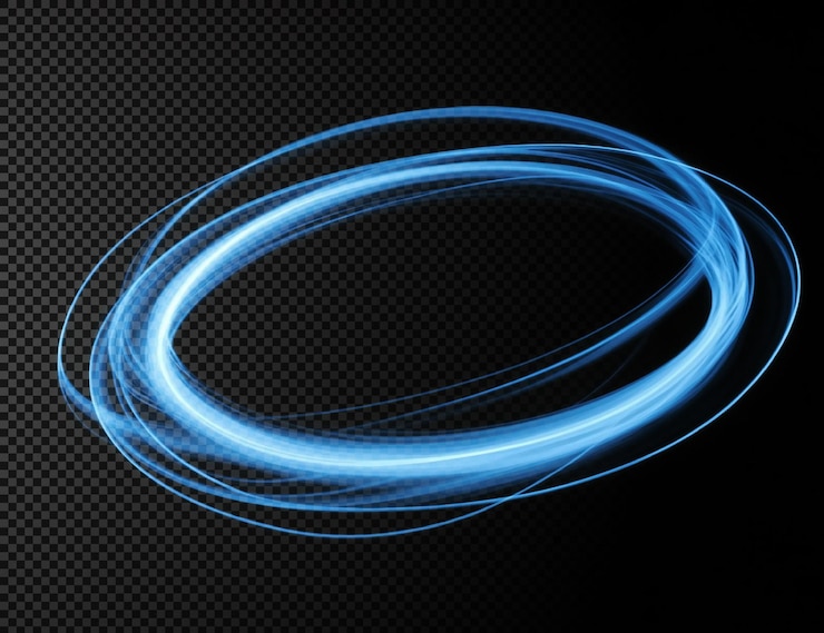 PSD blue light trails futuristic motion blur effect