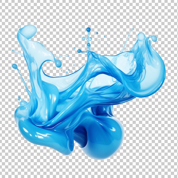 PSD blue liquid freeform png