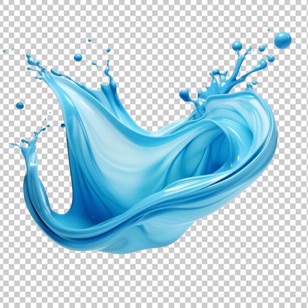 Blue liquid freeform png