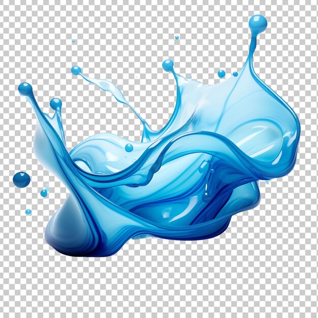 PSD blue liquid freeform png