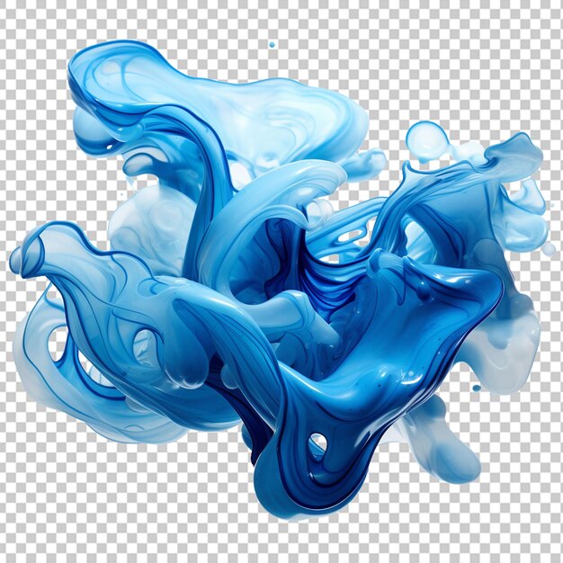 PSD blue liquid freeform png