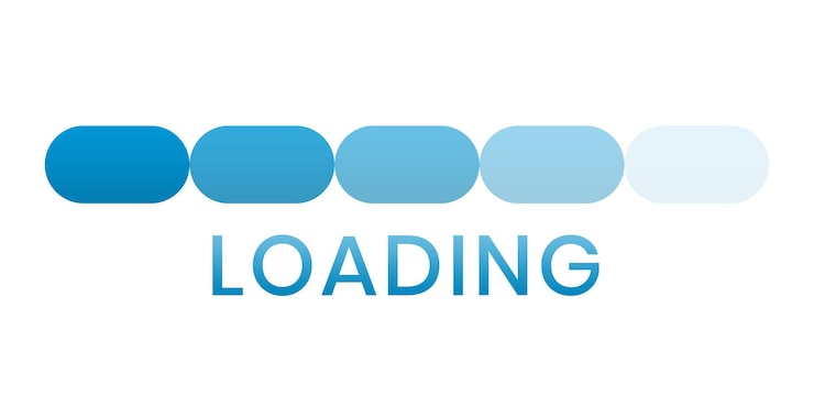 PSD blue loading bar animation