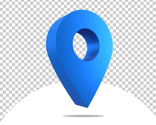 Blue location map 3d pointer