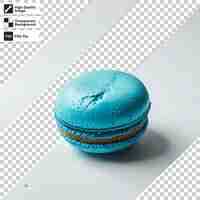 PSD a blue macaron with a blue glob on it