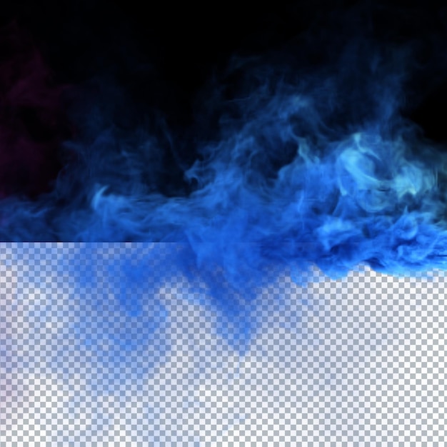 Blue magic fog and fantasy smoke texture in black