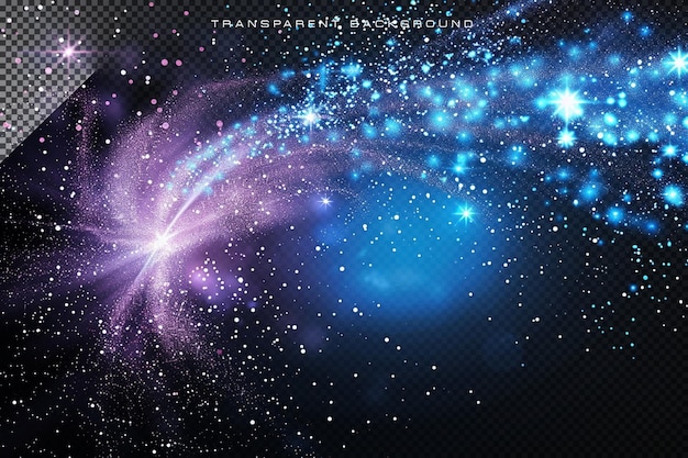 blue magical glowing lighting glitter particles background