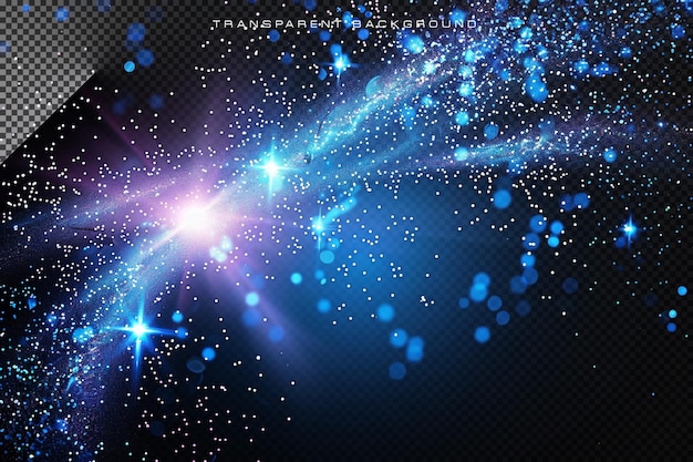 blue magical glowing lighting glitter particles background