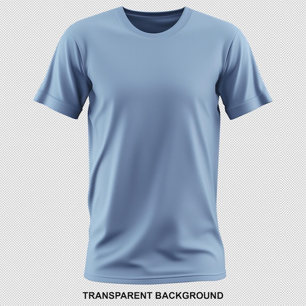PSD blue male tshirt mockup isolated on white