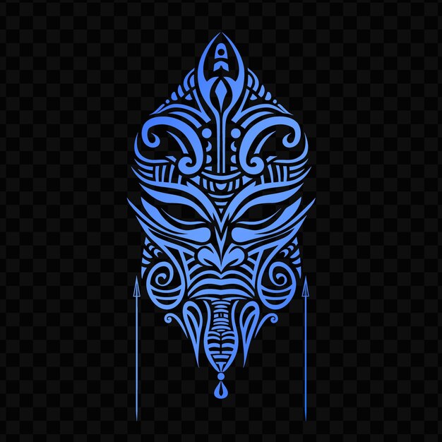 PSD blue mask on a black background