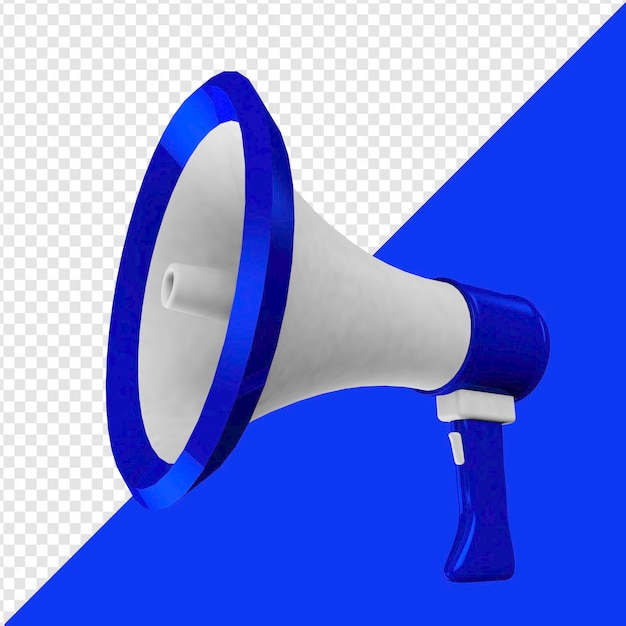 Blue megaphone