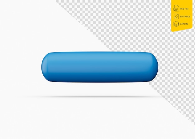 Голубая 3d-икона на изолированном фоновом 3d-иллюстрации