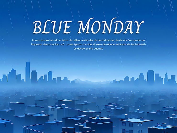 PSD blue monday banner poster design