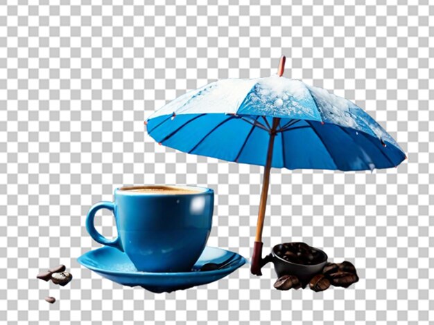 A blue monday concept of blue cup