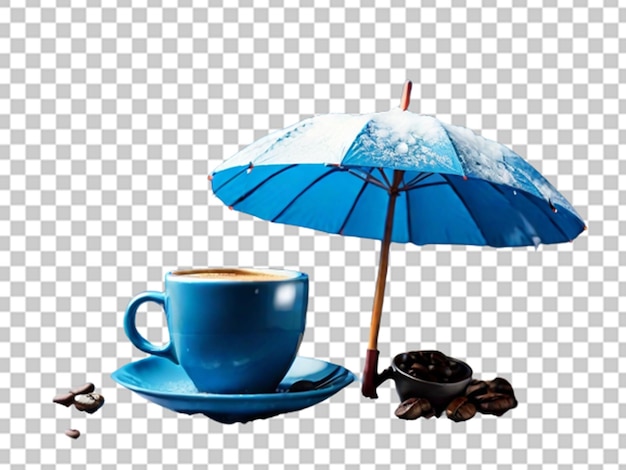 PSD a blue monday concept of blue cup