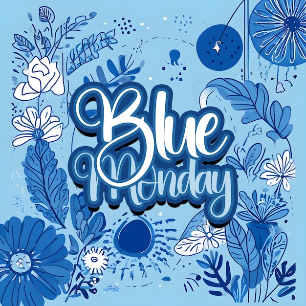 PSD blue monday the most depressing day of the year social media post template