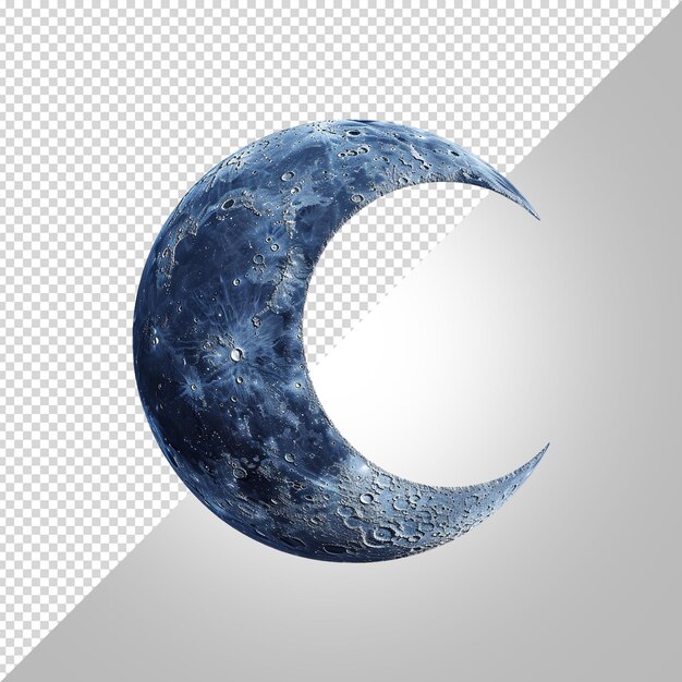 PSD a blue moon with a crescent moon on it