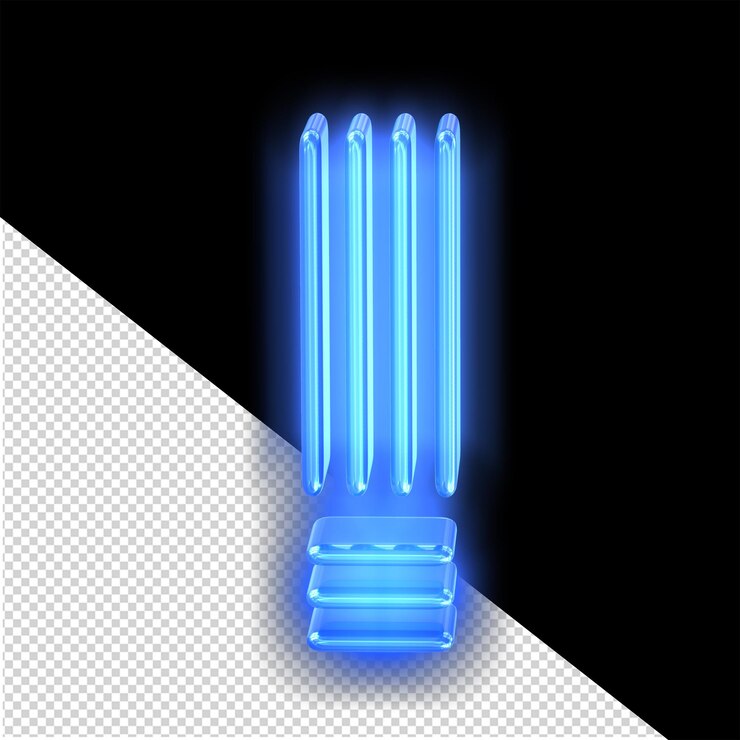 PSD 青いネオン シンボル