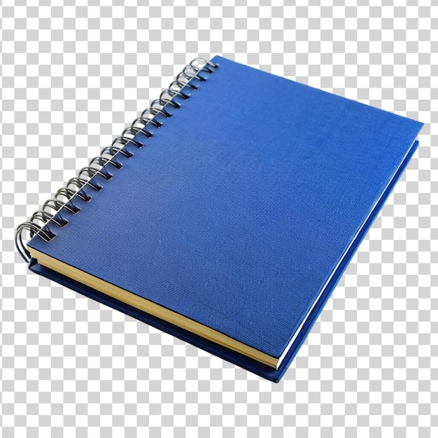 PSD blue note book isolated on transparent background