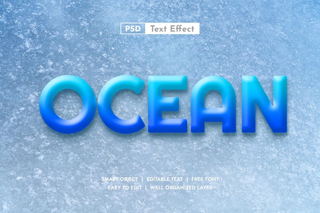 Blue Ocean editable text effect