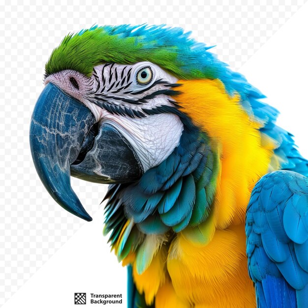 PSD blue and old macaw parrot