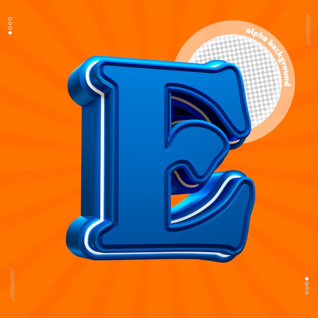 A blue and orange poster with a white circle and the word