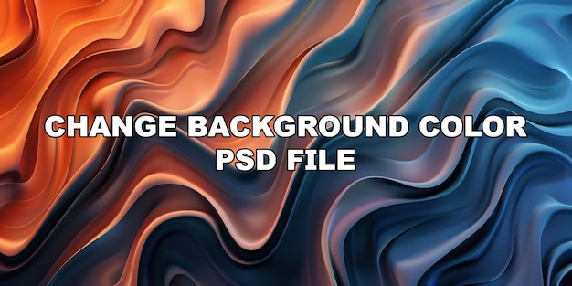 PSD a blue and orange wave with a blue stripe stock background