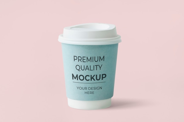 PSD blue paper coffee cup