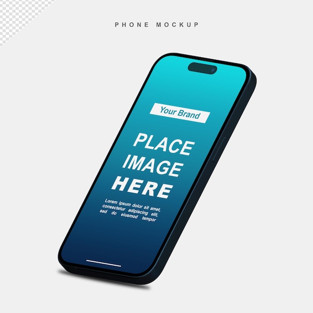 PSD blue phone template