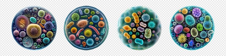 PSD a blue and pink virus is shown in this image