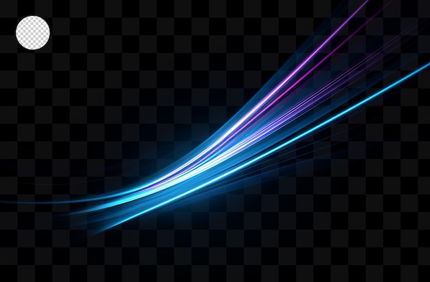 PSD blue and pink waves on a transparent background